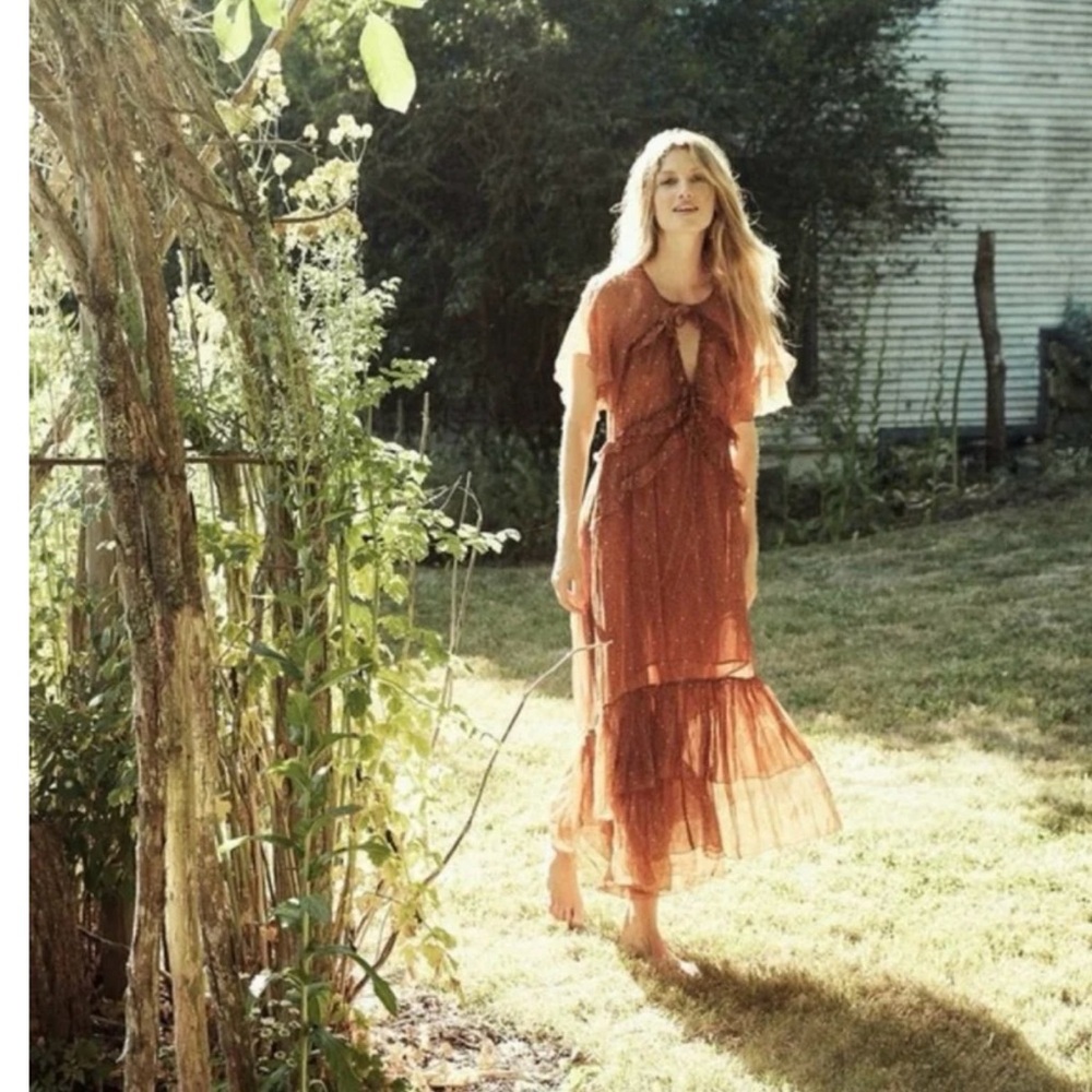 Elegant Brown Maxi Dress